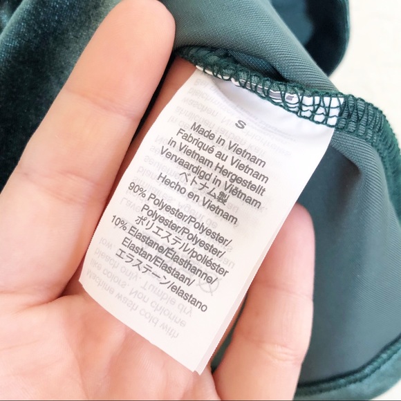 J. Crew | NWT Dark Green Velvet Mock Neck Top Sz S - Picture 4 of 5